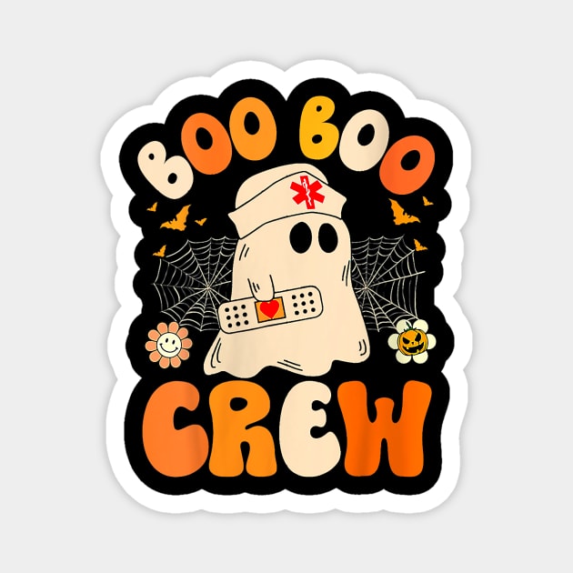 Groovy Boo Crew Nurse Funny Ghost Women Halloween Nurse Magnet by everetto