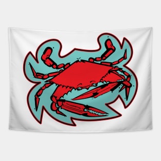 Ruby Crab Tapestry