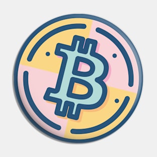 Bitcoin lovers: Pastel Bitcoin Devotee Symbol Pin