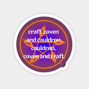 Craft, coven and cauldron-magic and witchcraft Magnet