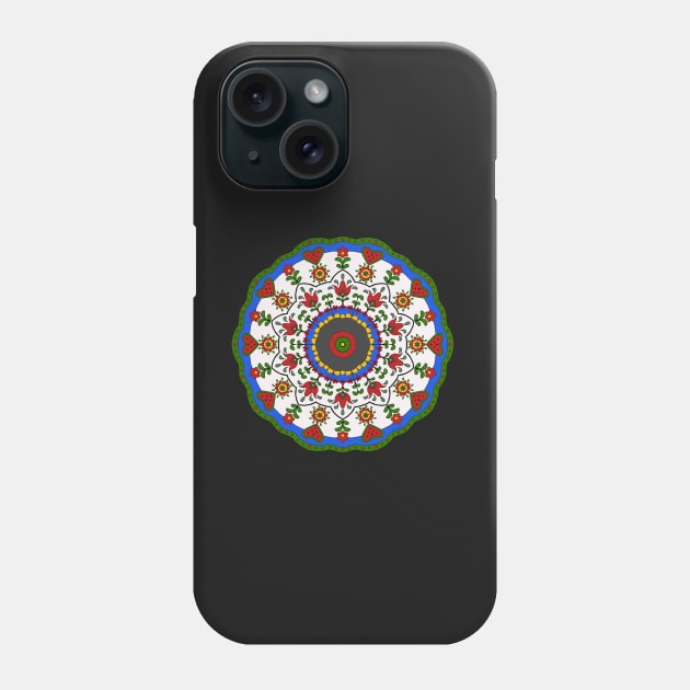 Folk Art 2 Mandala Phone Case by HealingHearts17