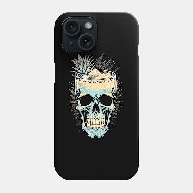 Pineapple Juice in Skull Glass Phone Case by DeathAnarchy