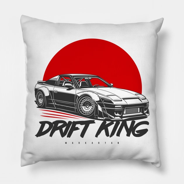 240SX Drift king Pillow by Markaryan