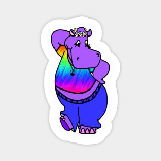 Hippie Hippo Magnet