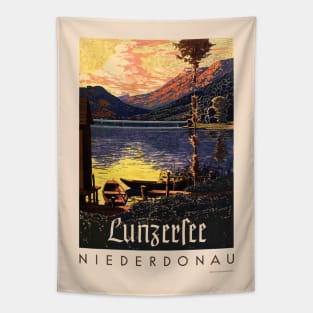 Lunzersee Niederdonau Austria Vintage Poster 1938 Tapestry