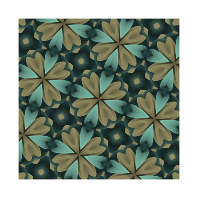 Blue floral pattern design by HappyHome