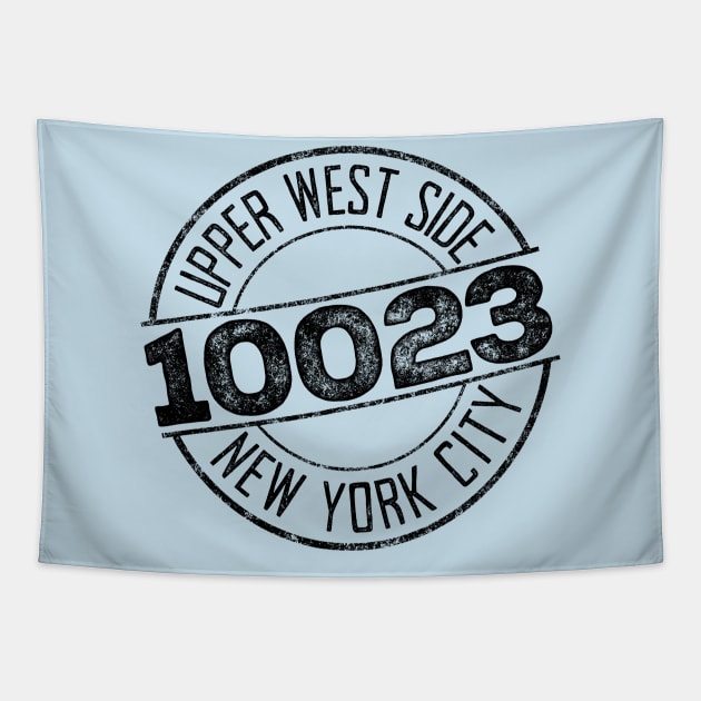 Upper West Side 10023 (Black print) Tapestry by UselessRob