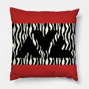 Asheville NC logo, zebra Pillow