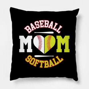 Softball Baseball Mom Ball Mom Pillow