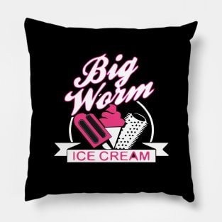 BIG WORM ICE CREAM T-Shirt Pillow