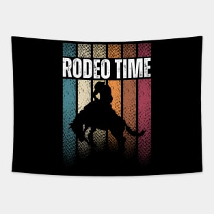 Rodeo Time Sunset Cowboy Tapestry