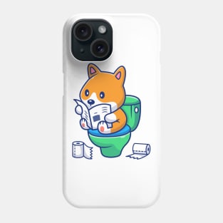 Cute Toilet Dog Phone Case