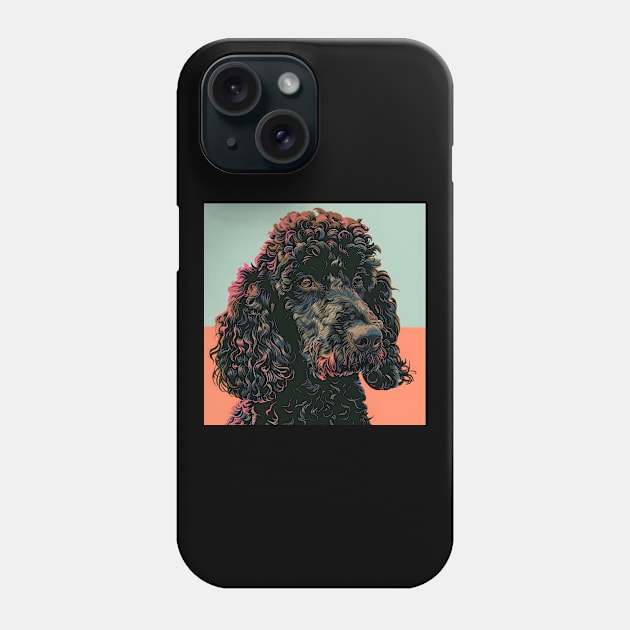 Irish Water Spaniel in 80's Phone Case by NatashaCuteShop