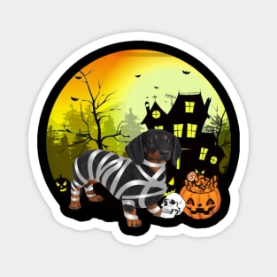 Happy Halloween Daschund Dogs Halloween Gift Magnet