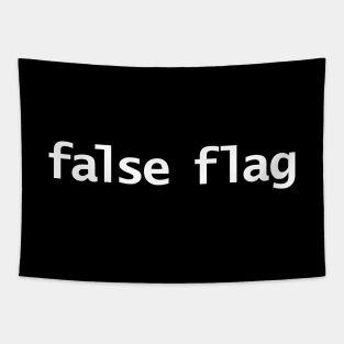 False Flag Typography White Text Tapestry