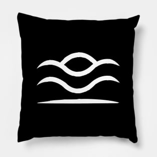 Minimalist Sun and Waves Pillow