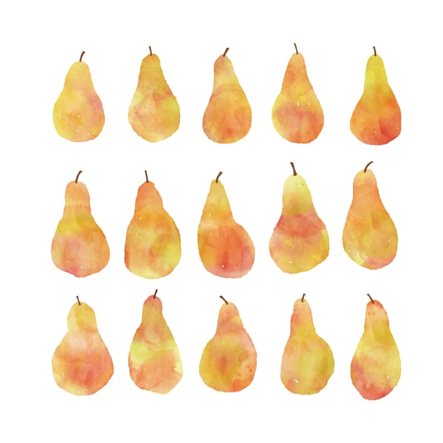 Watercolor Pears by NicSquirrell