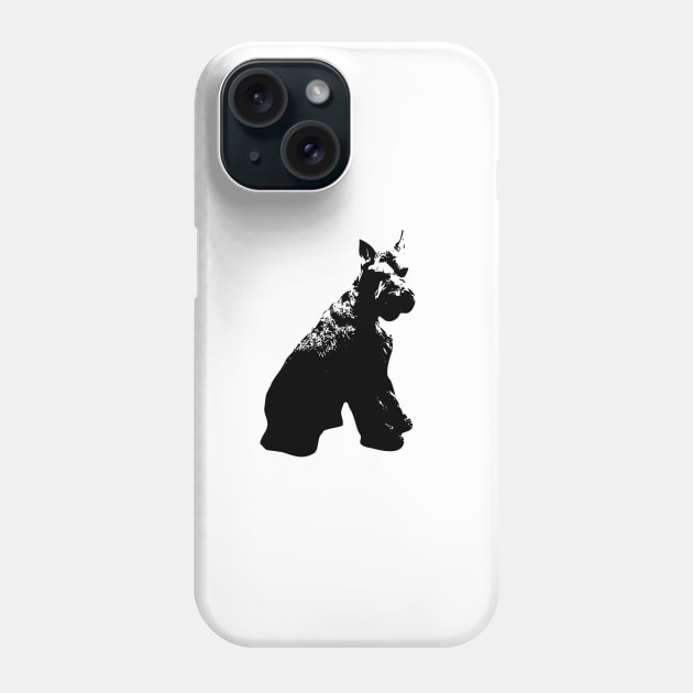 Giant Schnauzer Minimalist Dog Art Phone Case by ElegantCat