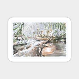 Jungle Boat Ride Magnet