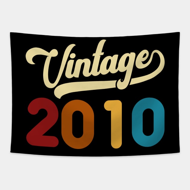 2010 Vintage Gift 10th Birthday Retro Style Tapestry by Kimko