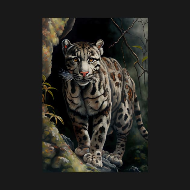 Clouded leopard Oil paint by ABART BY ALEXST 