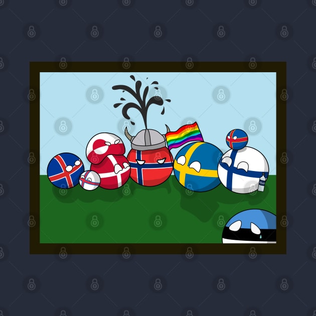 Polandball- Nordic family portrait by DigitalCleo