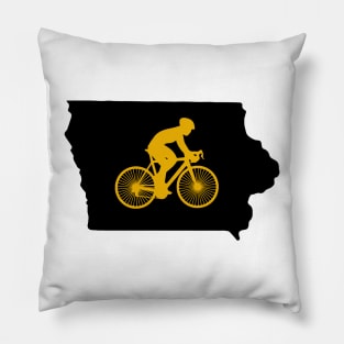 Iowa Bike IA Iowa Hawkeye Colors Pillow