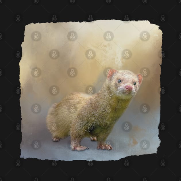 Cute Ferret 01 by Elisabeth Lucas