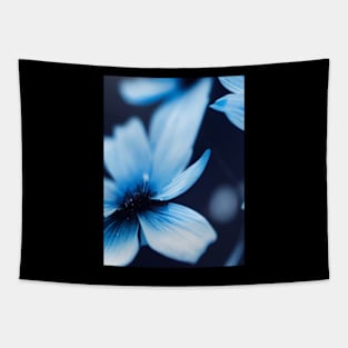 Blue Flowers Color Tapestry