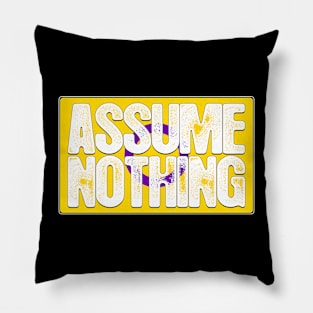 Assume Nothing Intersex Pride Flag Pillow