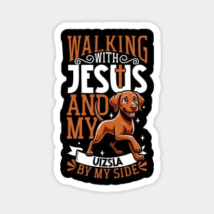 Jesus and dog - Magyar Vizsla Magnet