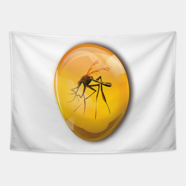 Mosquito in amber Tapestry by nickemporium1