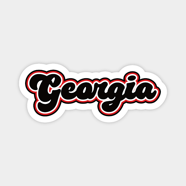 Retro Georgia Script Magnet by SLAG_Creative