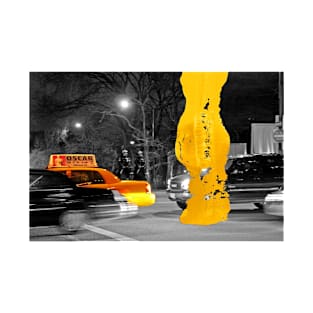 NYC Yellow Cabs Movie Night - Brush Stroke T-Shirt