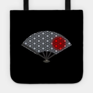 Japanese fan with rising sun Tote