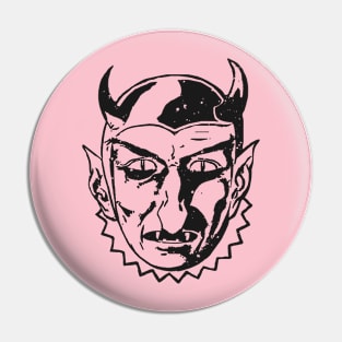 Vintage Satan Face Pin