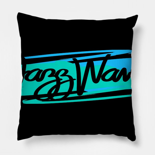 Jazz Wave Pillow by jazzworldquest