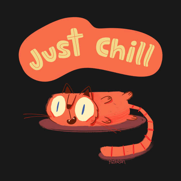 Just chill, lazy cat by azbeen