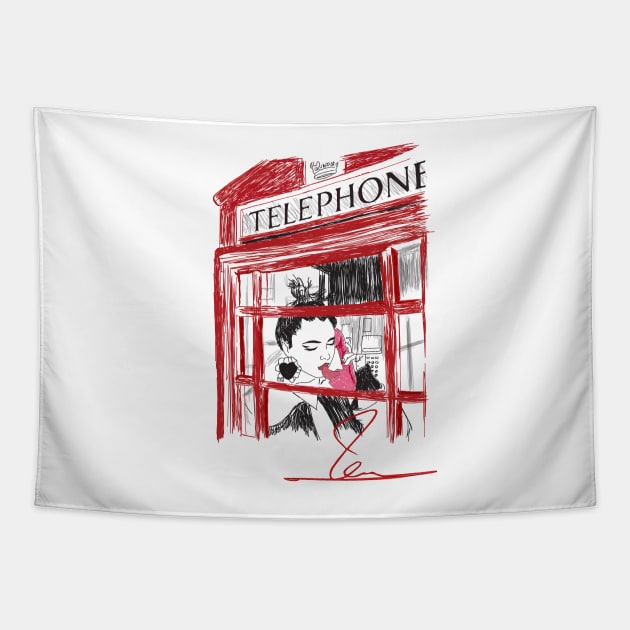 London Calling Tapestry by Le petit fennec