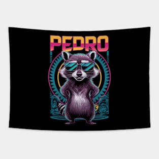 Pedro Raccoon Adventure Tee Tapestry