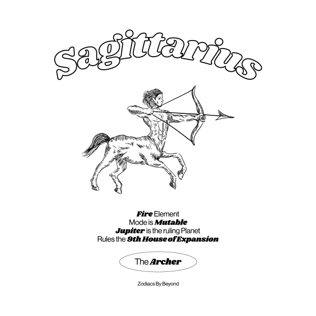 Sagittarius Zodiac Design by bybeyond