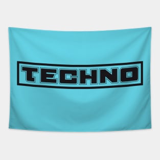 Techno #2 (BLACK FONT) Tapestry