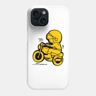 motorcyclist in black and yellow color Phone Case