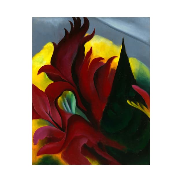 High Resolution Georgia O'Keeffe Painting Red Maple 1922 by tiokvadrat