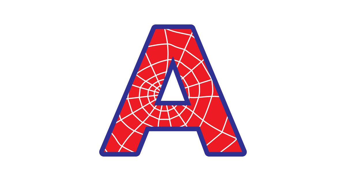 spiderman letter a letter cartel e impresion artistica