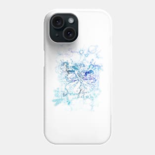 Celestial Maidens in Blue Phone Case