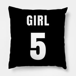 GIRL NUMBER 5 FRONT-PRINT Pillow