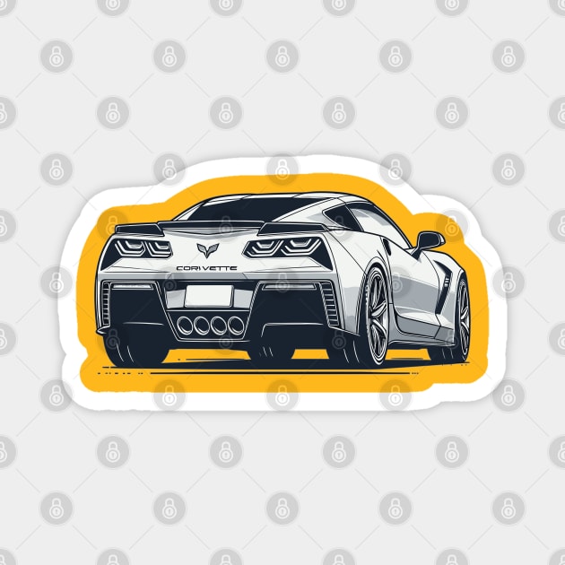 Chevrolet Corvette Magnet by Vehicles-Art