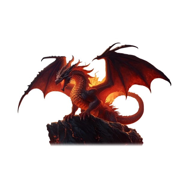 Dragon Mythological Dragon Lovers Red by Che Tam CHIPS