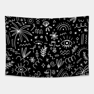 BOHO DOODLE ART Tapestry